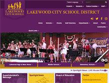 Tablet Screenshot of lakewoodcityschools.org
